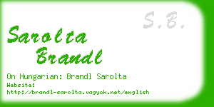 sarolta brandl business card